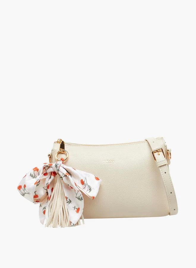 MISSY Bow Charm Crossbody Bag With Detachable Strap